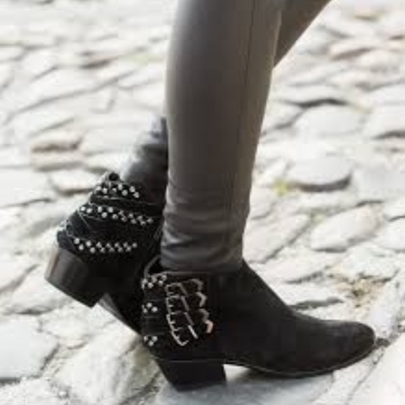Sam Edelman Penrose Black Suede Ankle Boots - Picture 11 of 11